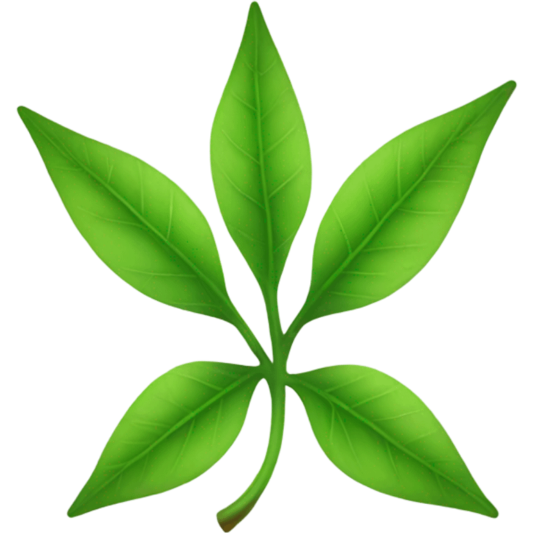 healing leaf in plus shape emoji