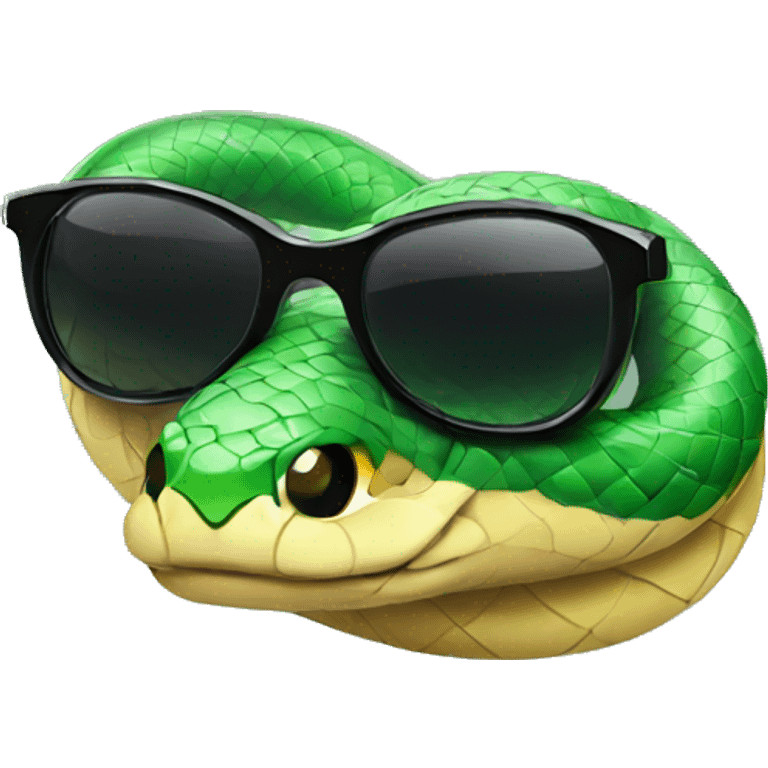 Snake wearing sunglasses  emoji