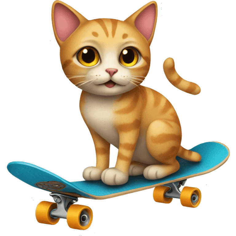 cat in a skateboard  emoji