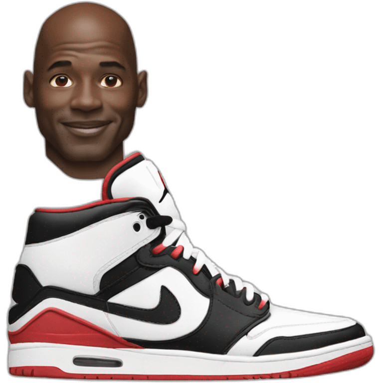 michael jordan showing his shoes emoji