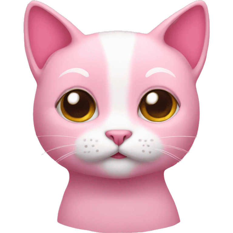 a cute pink cat  emoji