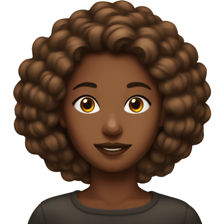  brown beauty portrait emoji