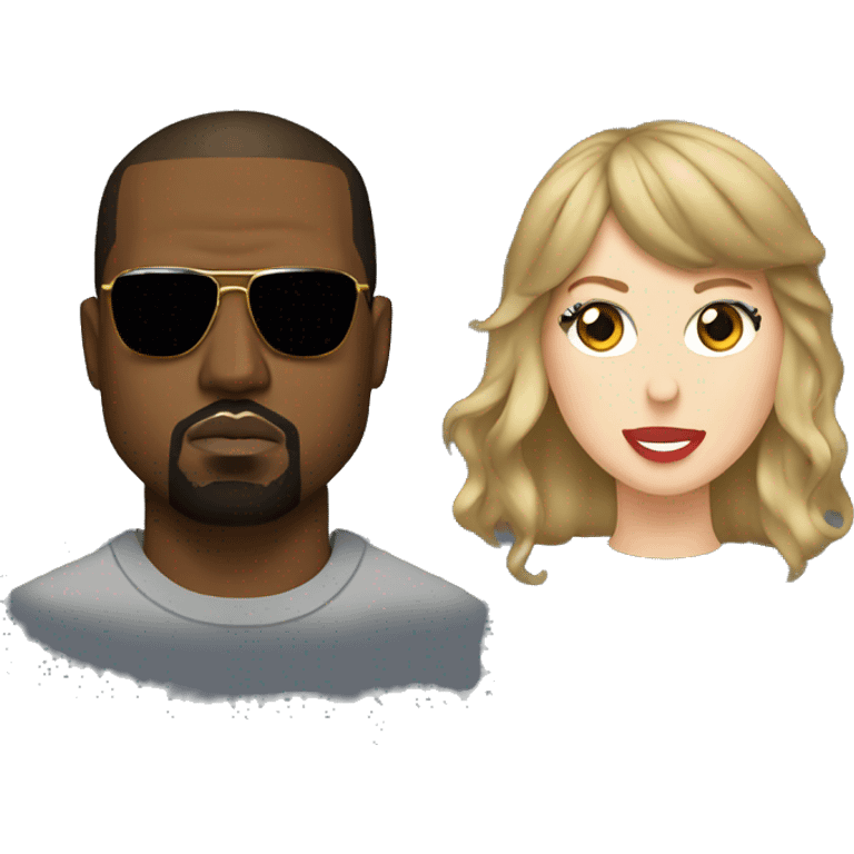 Kanye west and Taylor swift  emoji