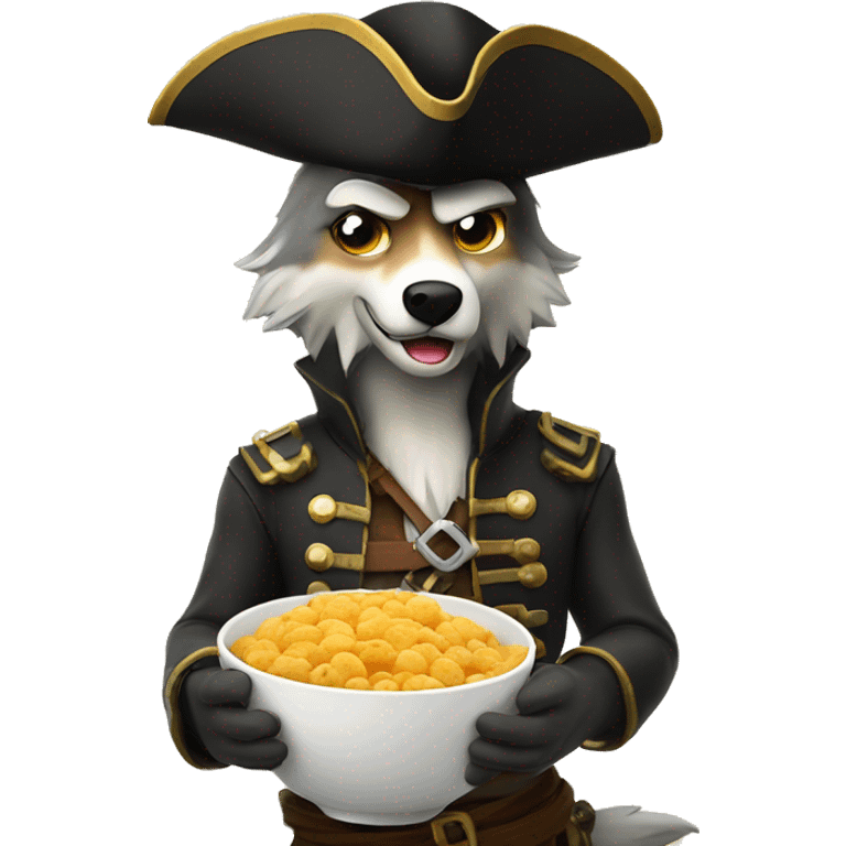 Cereal pirate wolf emoji