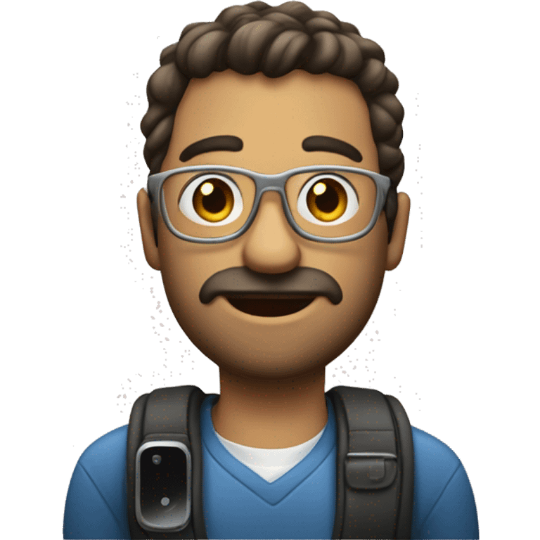 homem tirando uma foto com o celular emoji