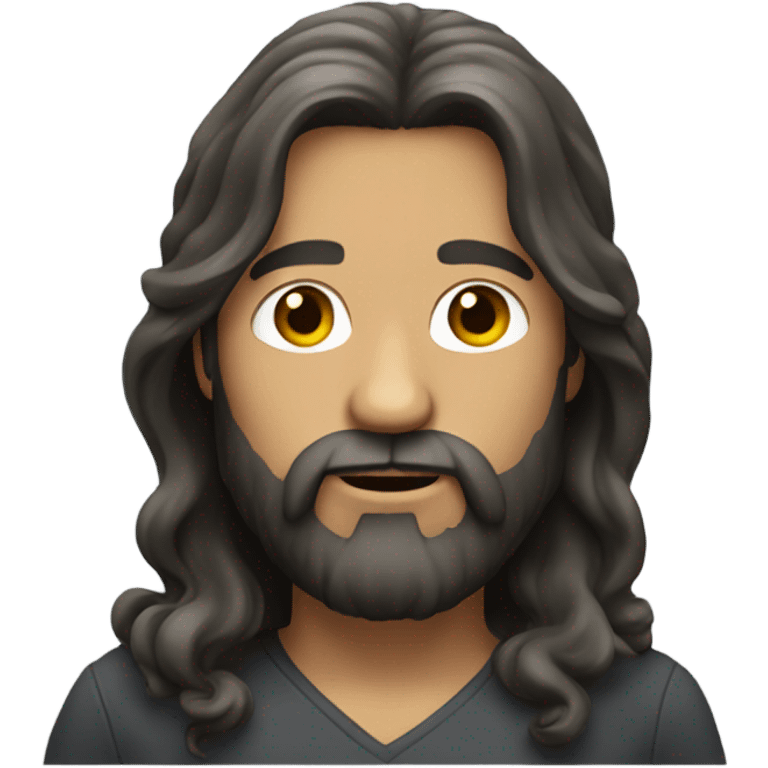 long haired man with beard emoji