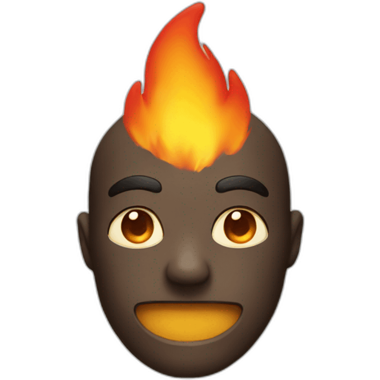 Fire with face emoji