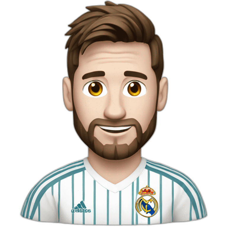 Messi avec le maillot du Real Madrid  emoji