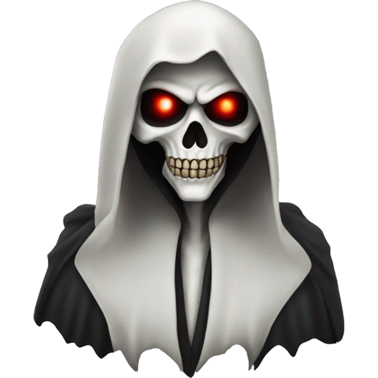 Realistic Grim reaper with red eyes  emoji