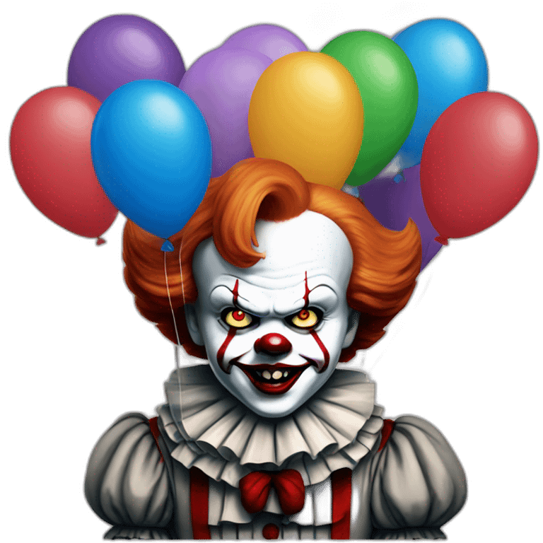 Pennywise with balloons emoji