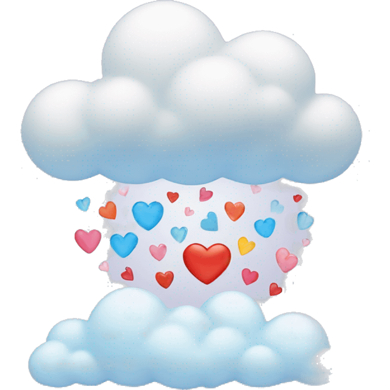 A cloud with hearts emoji