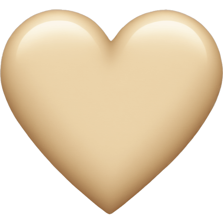 beige heart  emoji