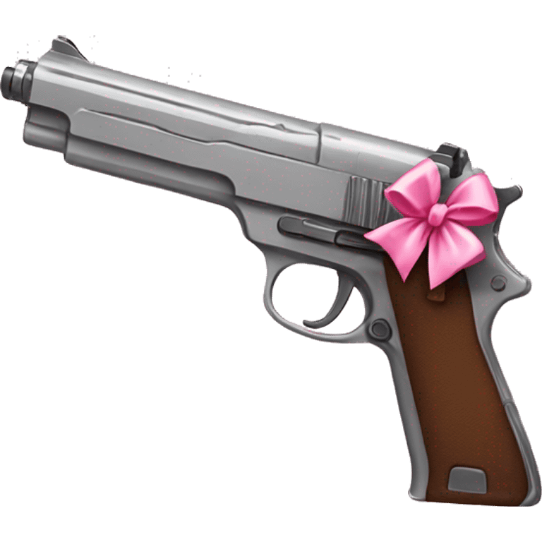 Gun with pink bow emoji