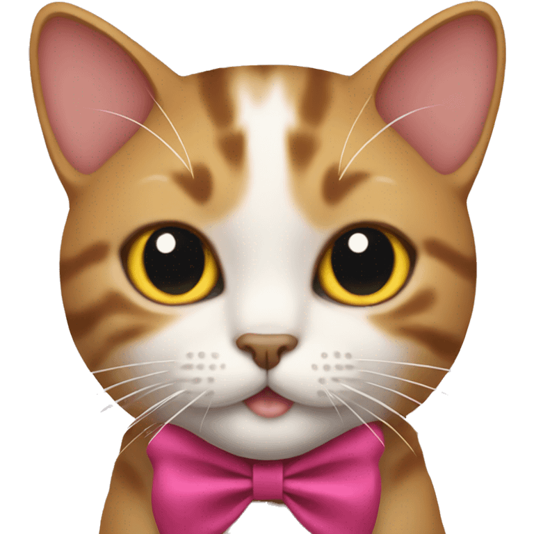 Cat wearing bow  emoji