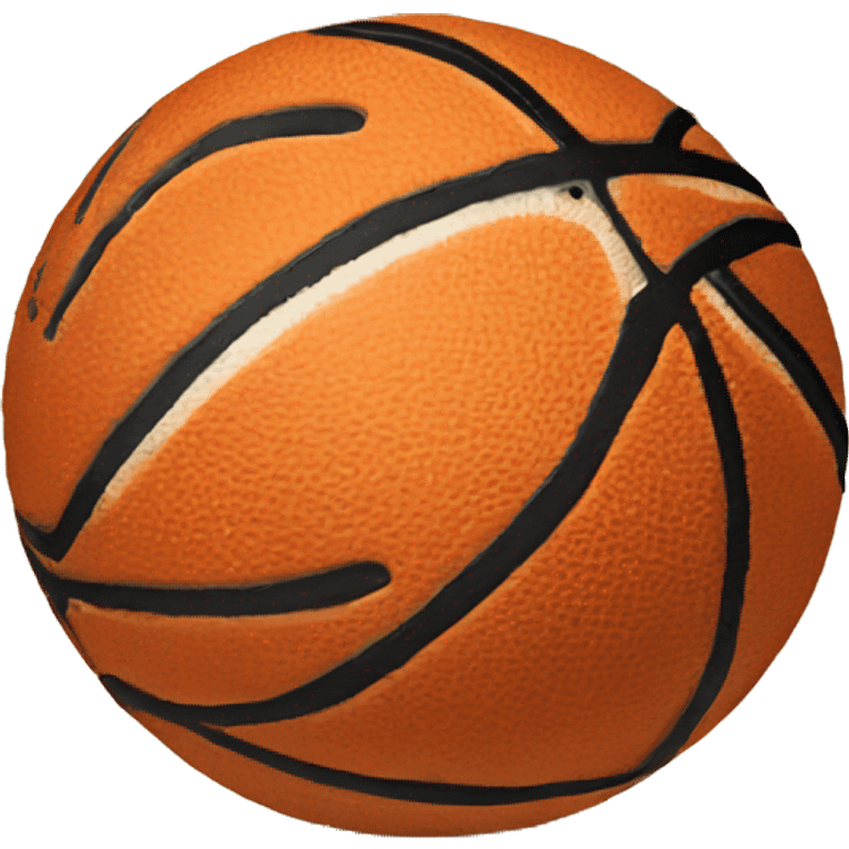 Basket ball with smiley face emoji