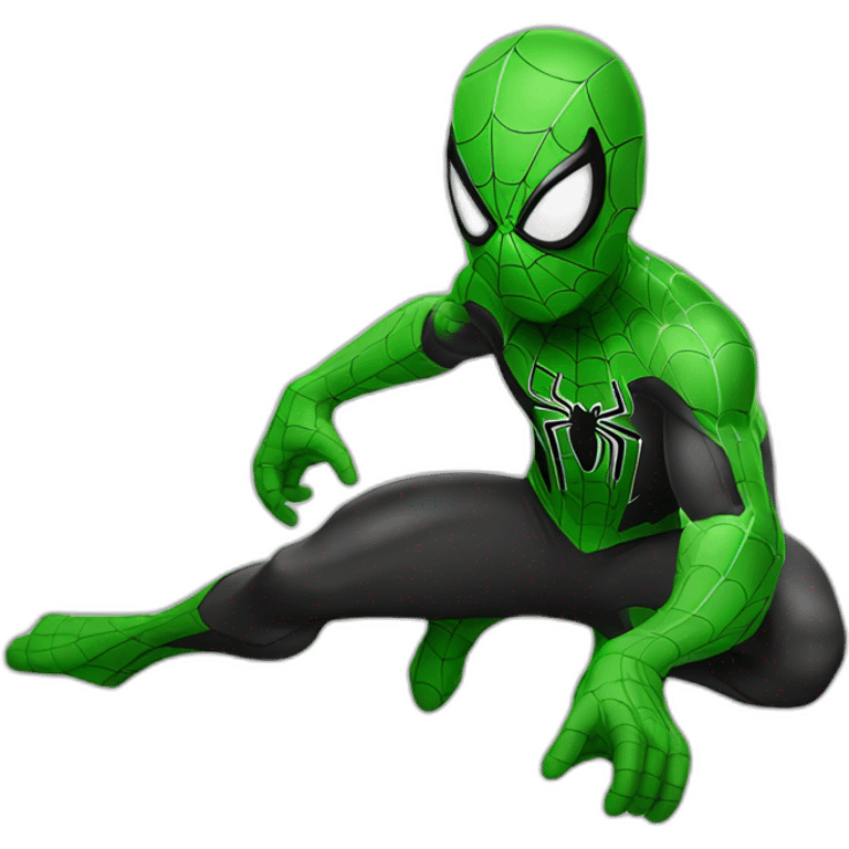 Spiderman green emoji