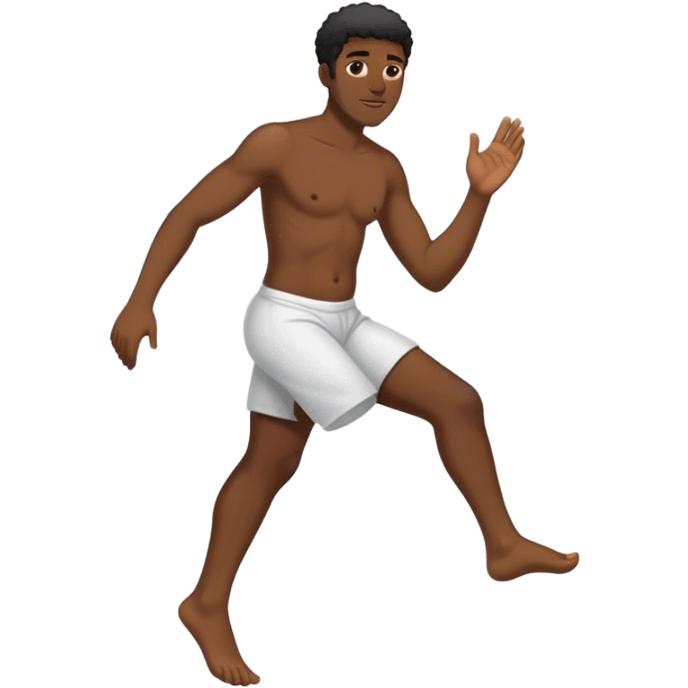 Black guy with toes out emoji