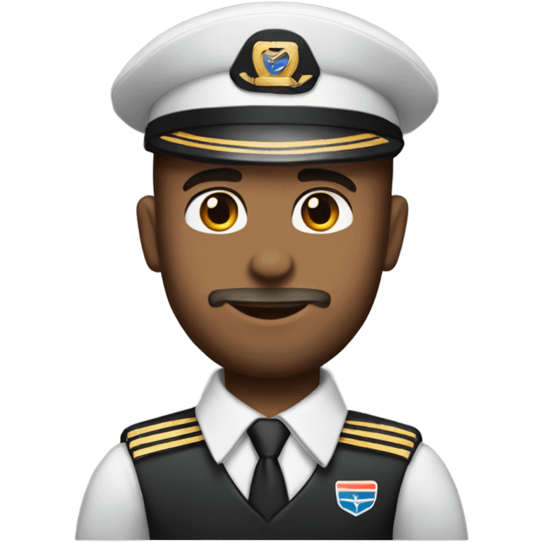 Airline Pilot with buzz cut and a stable beard emoji