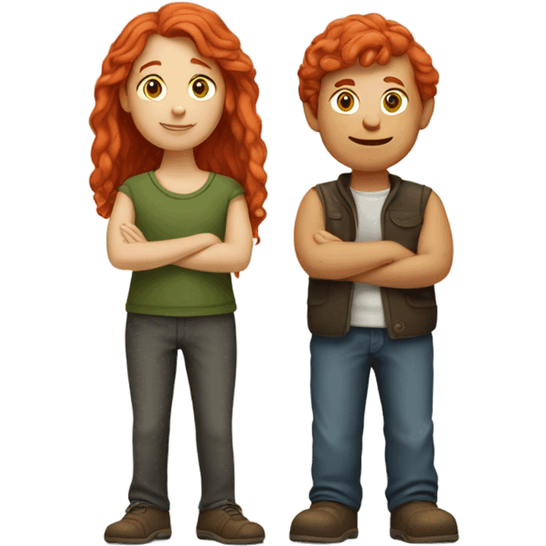 The couple emoji but with two red head emoji