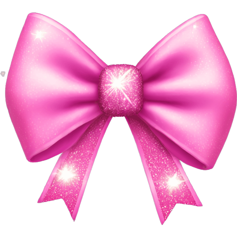 pink bow with sparkles  emoji