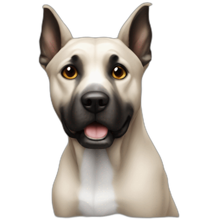 Un chien noir giga chad emoji