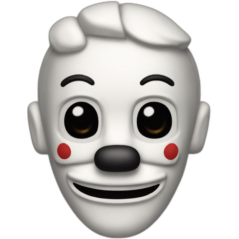 Máscara de teatro de mimo blanca fnaf emoji