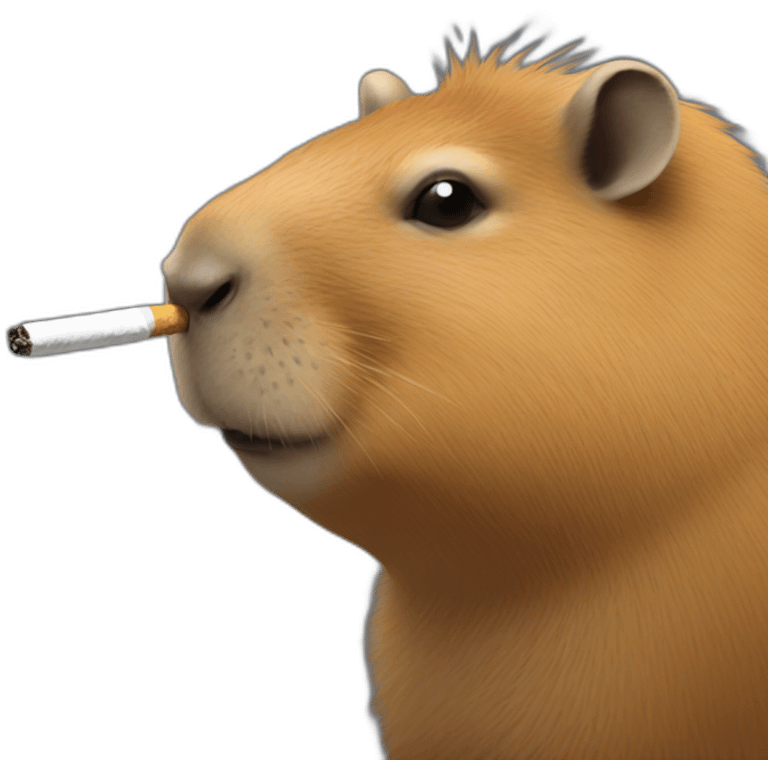 a-capybara-smoking-a-cigarette emoji