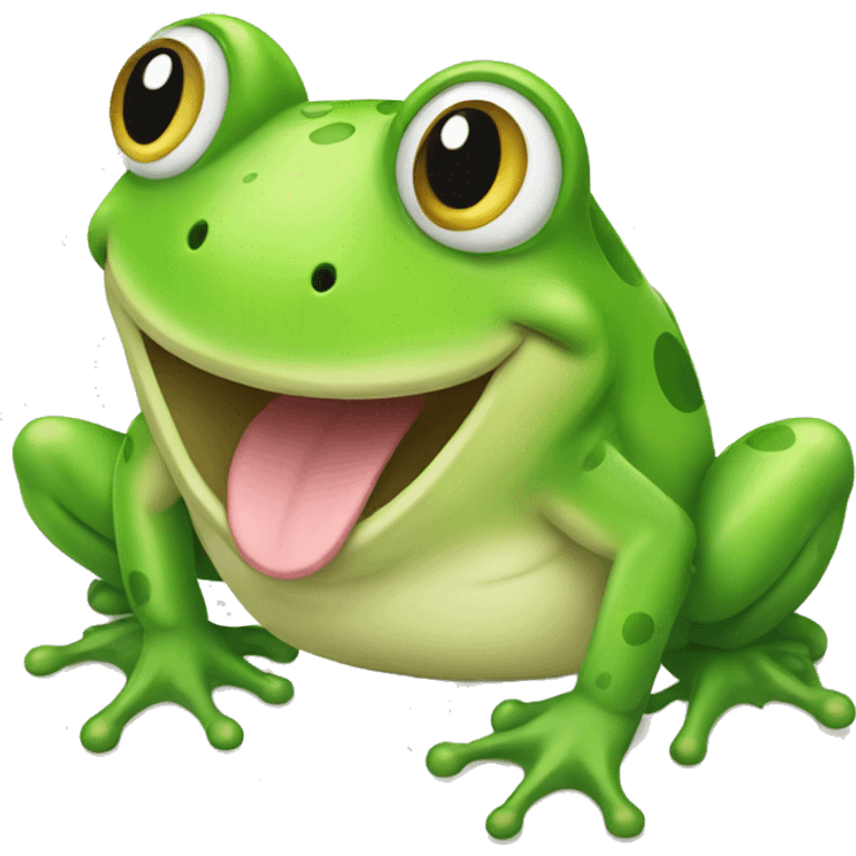 Happy frog  emoji