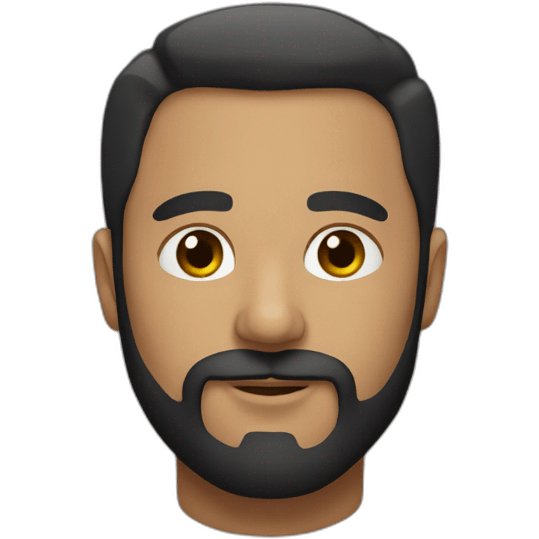 Man beard black emoji