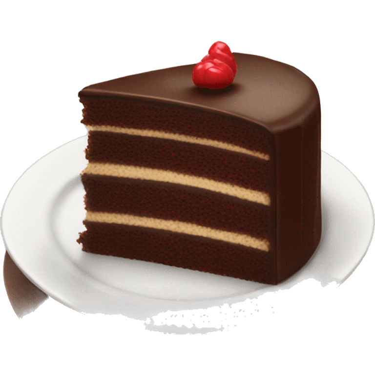 Chocolate cake ( one slice ) cute emoji