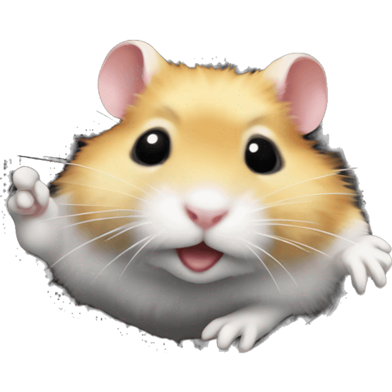 Hamster on Mitsubishi lancer black  emoji