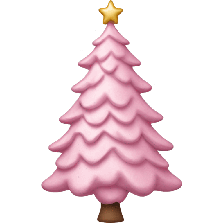 pastel pink christmas tree emoji