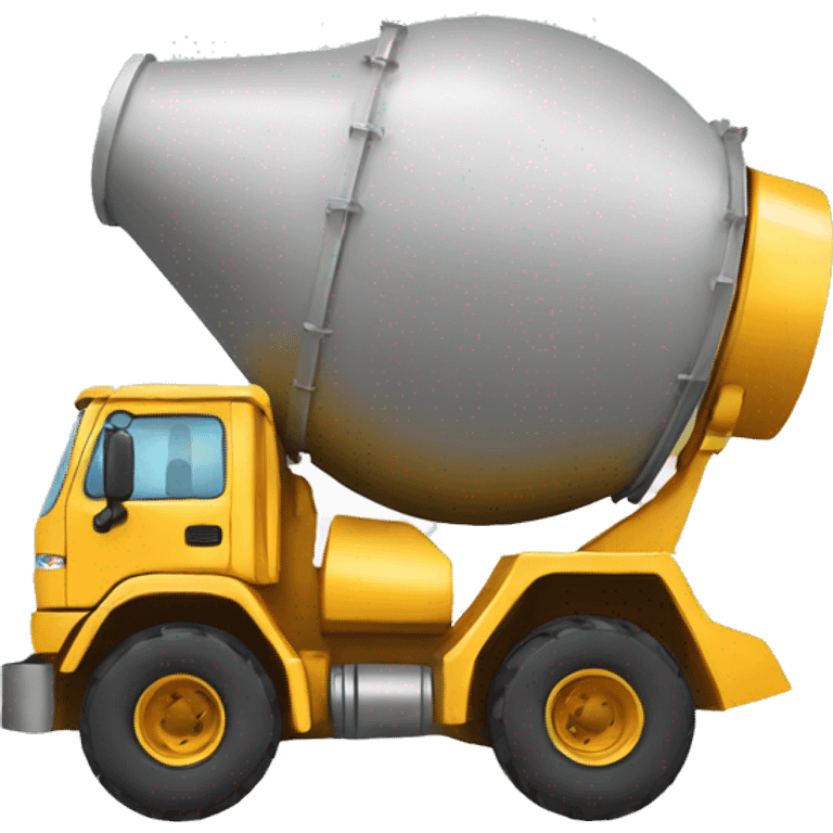 a cement mixer wearing gold jewelry emoji