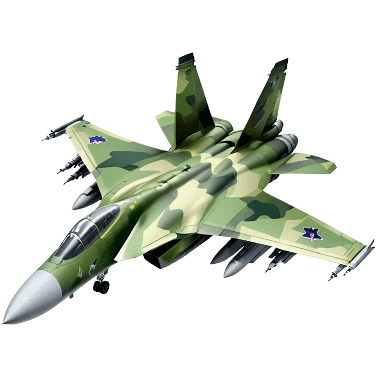 SU-35 Jet - Sukhoi (Model Year: 2020) (Iconic colour: Camouflage green) emoji