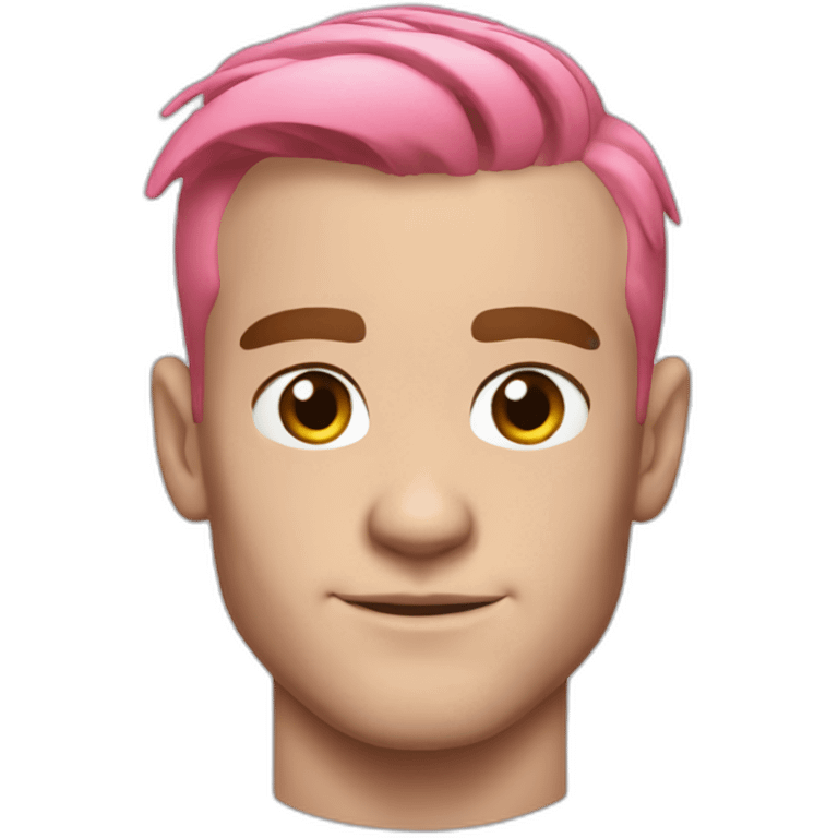 Griezmann shaved pink hair emoji