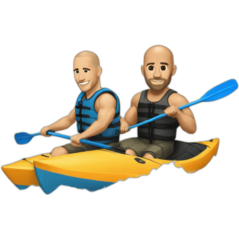 Vin Diesel and Paul Walker in a kayak emoji