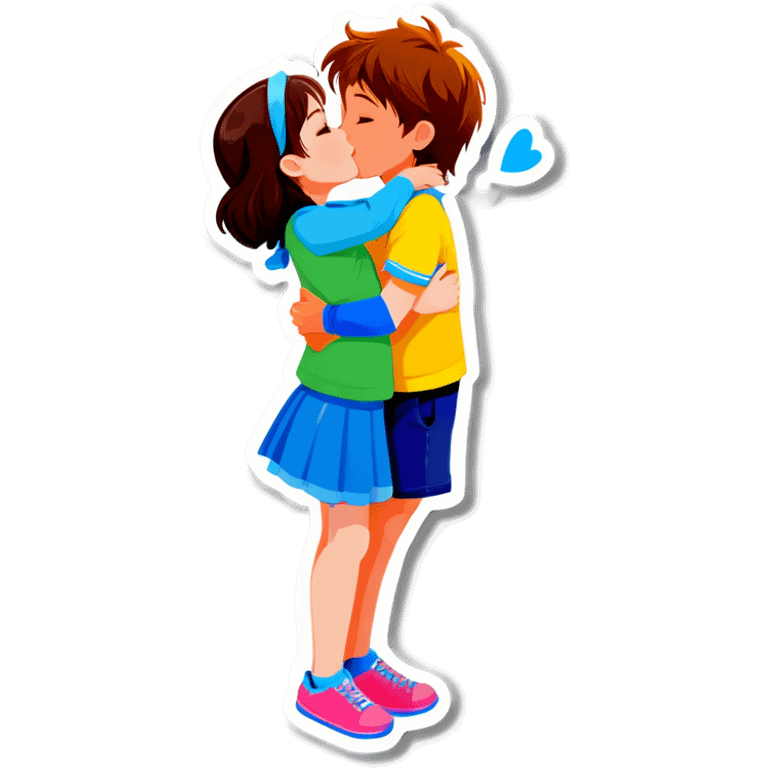 girl kiss a boy emoji