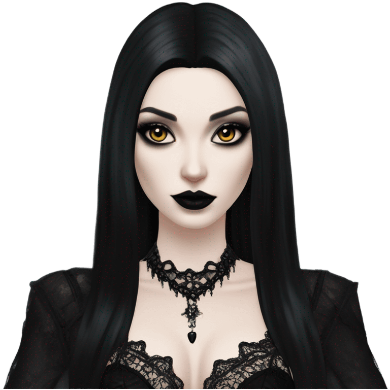 Hyper Realistic Goth victoria secret model vampire  emoji