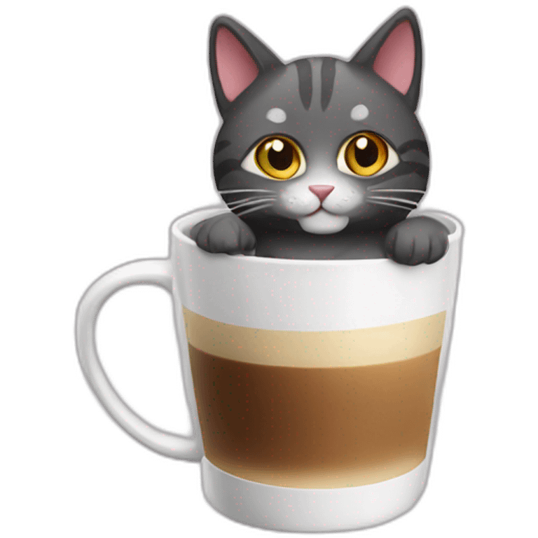 cat drink coffee emoji