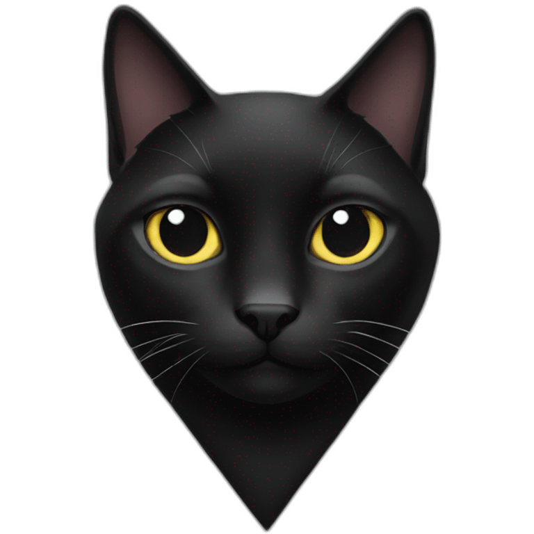 black cat with white triangle emoji