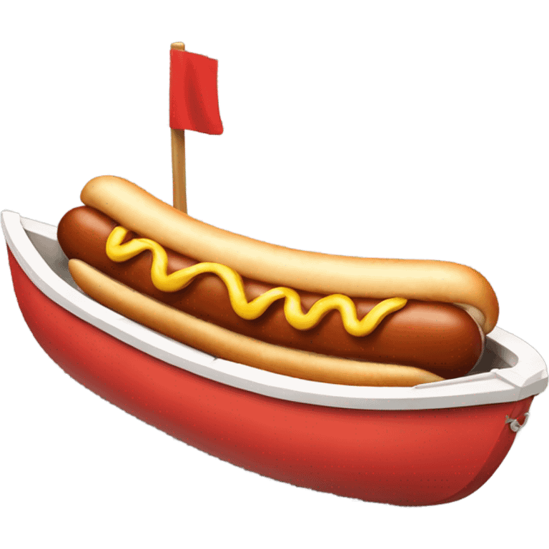 Hotdog on a boat emoji