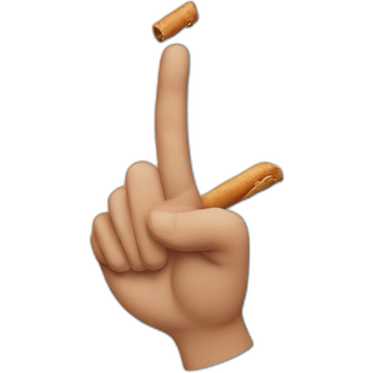 hand and blunt emoji