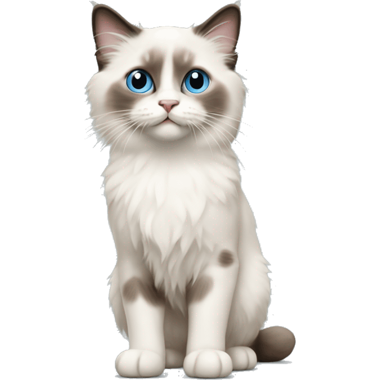 Ragdoll kitten standing emoji