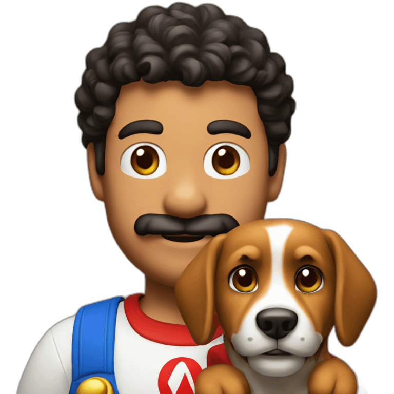 mario with dog emoji