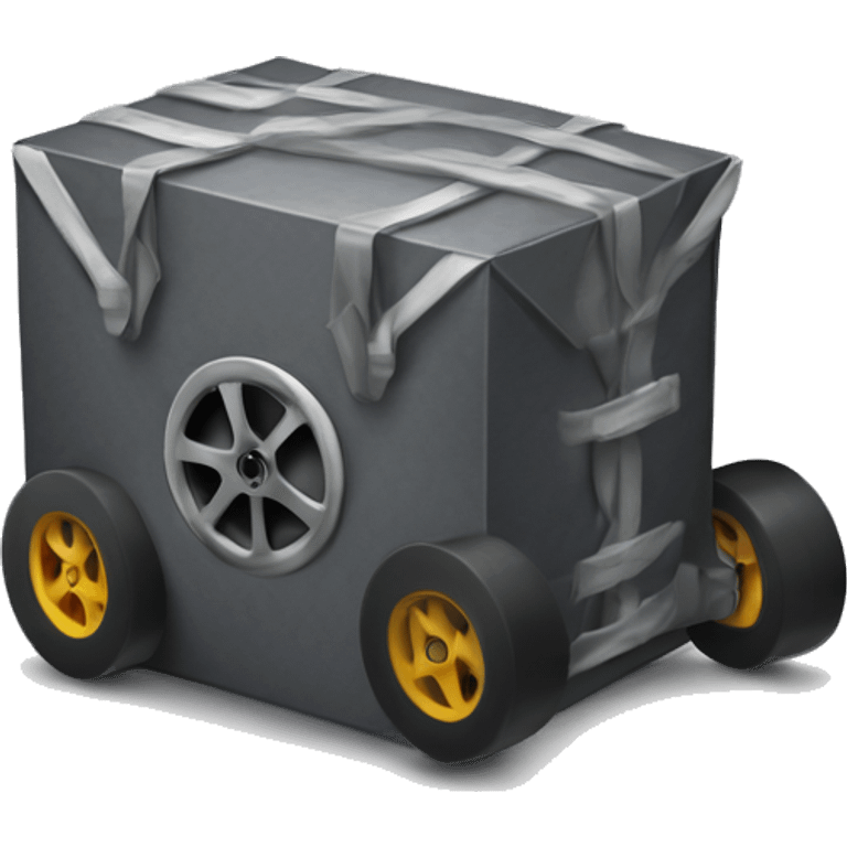 Carbon Box with car wheels  emoji