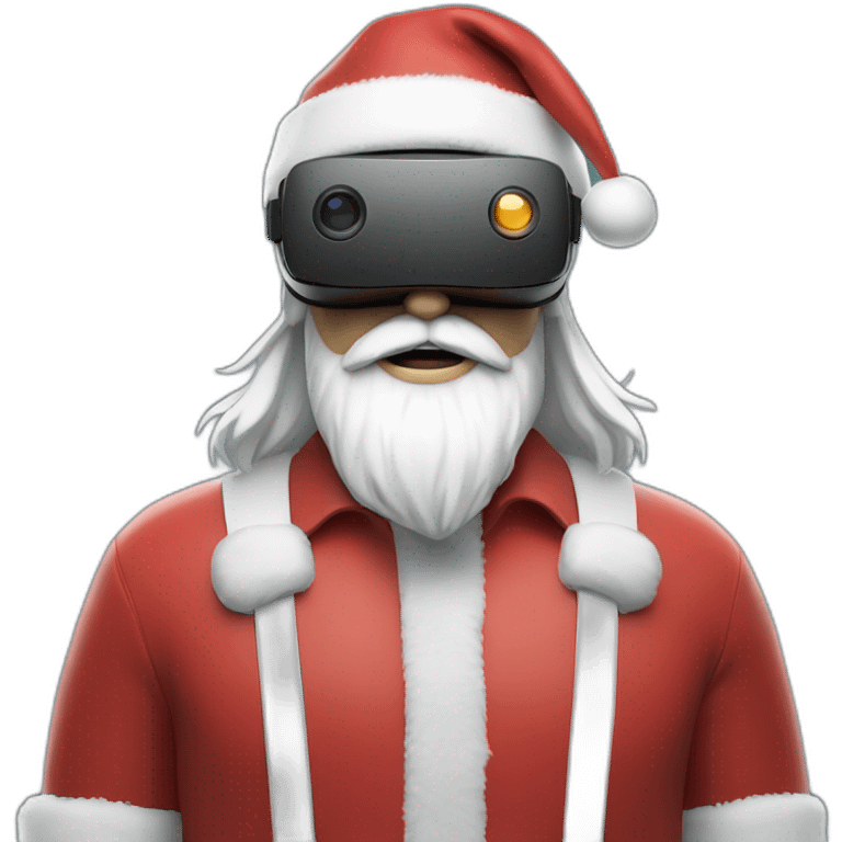 Santa in vr headset full body emoji