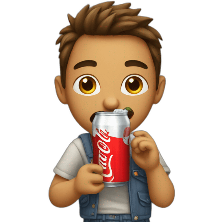 Cousin skitter drinking coke emoji