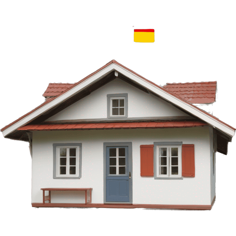 Dänisches Ferienhaus mit Flagge an der Seite  emoji