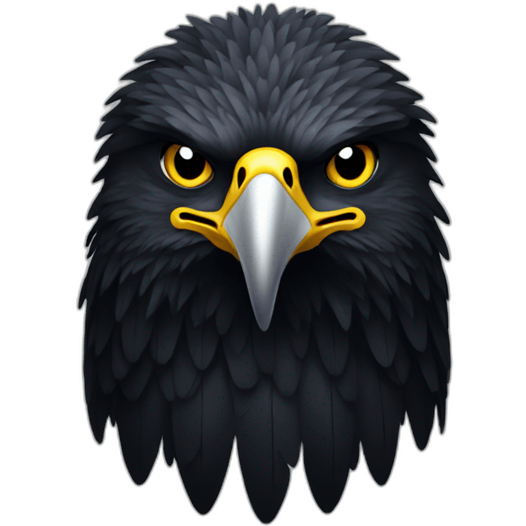 Black eagle head  emoji