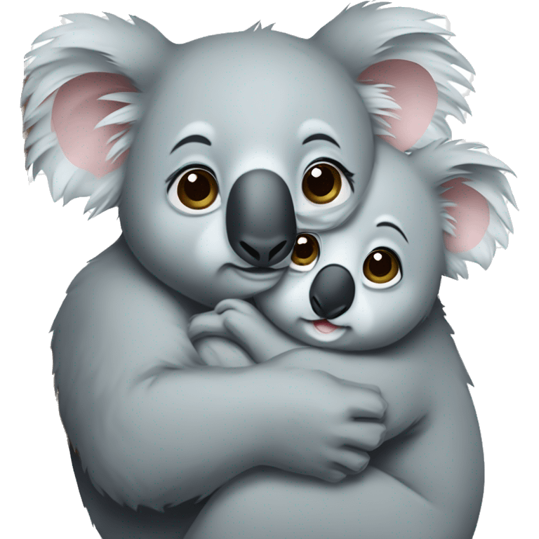  Mama koala hugging baby koala emoji